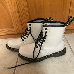 White Dr Martens boots